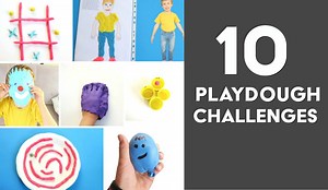 Take playdough to a whole new fun level with these 10 challenges. Kids will play games, have constructions projects, make DIY toys and more. Get the printable list and the template here: http://playtivities.com/playdough-challenges-for-kids/ | Playtivities
