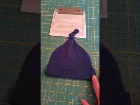 How to machine embroider on a baby beanie