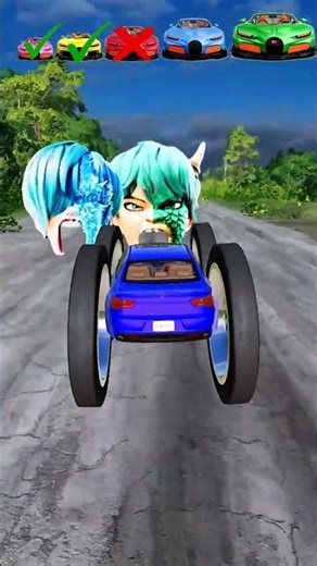 Big vs Small and Cars & Giant Wheel Challenge 💥 Pass or Crash? (BeamNG Style)