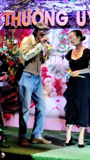 Singing for fun at the tea room.