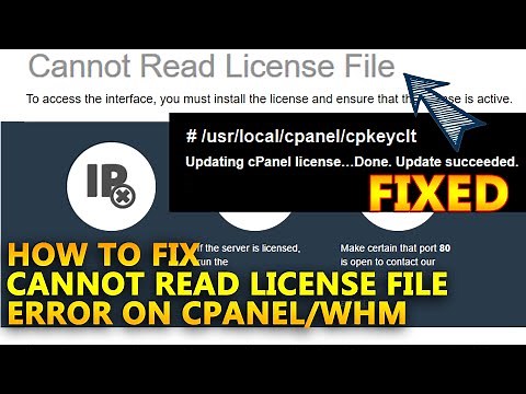 How to Fix cannot read license file error on cPanel/WHM server?
