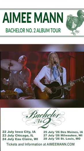 Aimee Mann will be performing her landmark album Bachelor No. 2 in its entirety this summer.