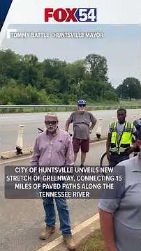 City of Huntsville unveils new stretch of greenway, connecting nearly 15 miles of paved paths