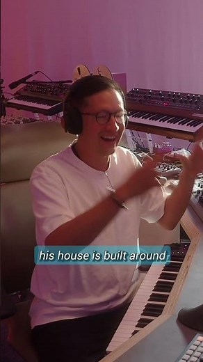 His house is built around his studio 😧