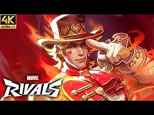 Marvel Rivals - Human Torch (Jack of Hearts Skin) Gameplay Showcase (4K 60FPS)