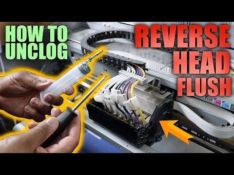 HOW TO UNCLOG YOUR DTG PRINTER WITH A REVERSE HEAD FLUSH *FREEJET 330TX PLUS*