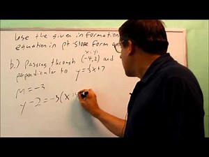 Finding the Equation of Parallel and Perpendicular Lines