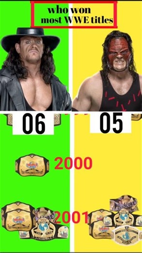 undertaker vs kane WWE title comparison #wwe