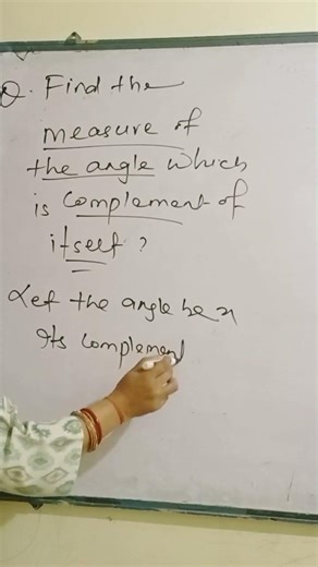 "complementary Angles":[ Lines & Angles] #maths # cbse# icse#exam #quick revision.