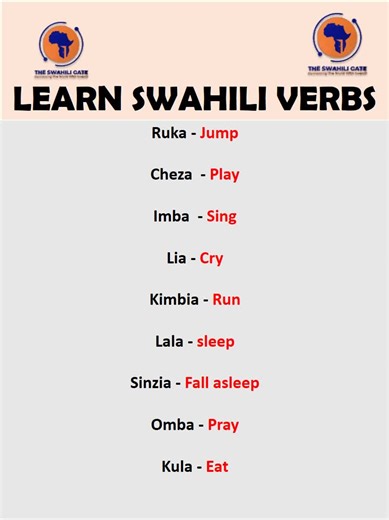 Learn Swahili Verbs Easily