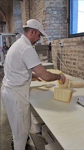 Taglio e confezionamento Parmigiano Reggiano #parmigianoreggiano #disolabruna #valserena