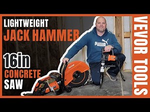 VEVOR Electric Concrete Saw & Jack Hammer vs. 5in of SOLID CONCRETE