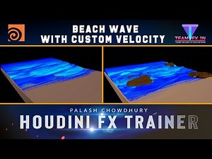 Beach Wave Houdini | Beach wave with custom velocity | Beach flip Simulation |Houdini Adaptive Flip