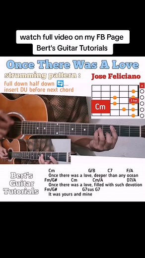 Guitar Chords and Strumming Tutorial for 'Once There Was A Love'