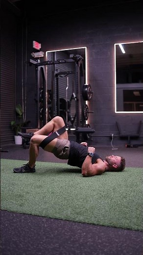 Banded glute bridge march