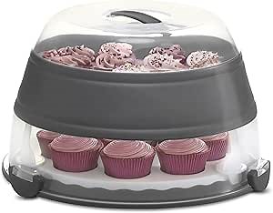 PrepWorks Collapsible Cupcake Carrier - 12-Cup Capacity, Foldable Design for Easy Storage and Transport of Cupcakes and Muffins, 9.88" x 15.75"