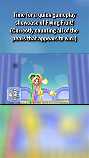 Correctly Counting the Flying Fruits | Wii Party - Flying Fruit - Minigame Showcase (Shorts) #shorts