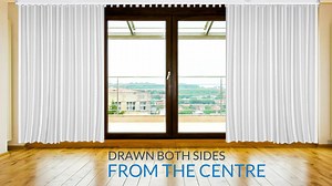 Smart Electric Curtains remote controlled motorised tracks and motor for home automation.