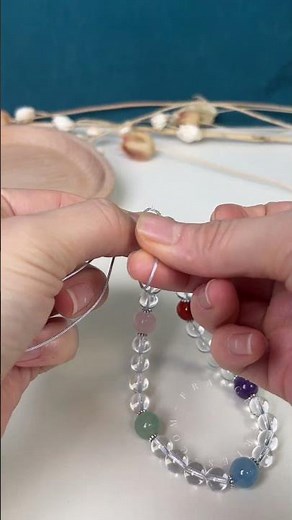 Beaded phone charm 🤍 Colorful crystal mix #style
