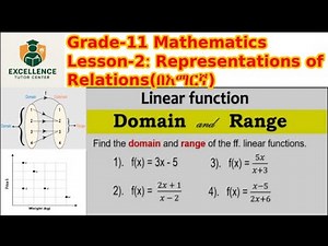 Grade-11: Mathematics Representations of relation #lesson 2