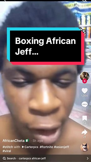 Boxing Match Challenge: African Jeff vs. Carter Smith