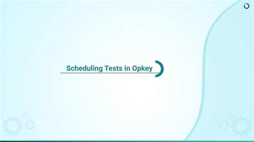 4.2 Scheduling Tests in Opkey​