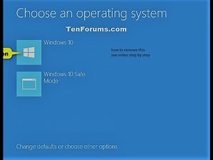 how to remove choose a operating system completely on window 10