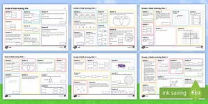Grade 6 Summer 1 Math Activity Mats