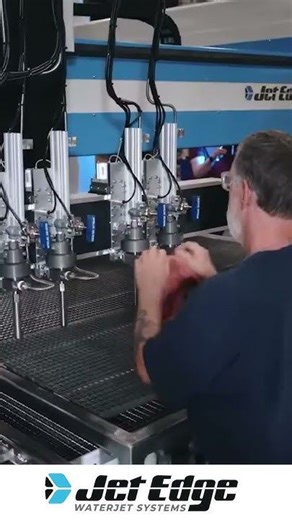 Multi-head Foam Cutting with #waterjetcutting Systems | Case Study #waterjet #shorts | Jet Edge Waterjet Systems
