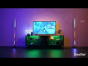 Entertainment Center With RGB LED Lights | Bestier TV Stand