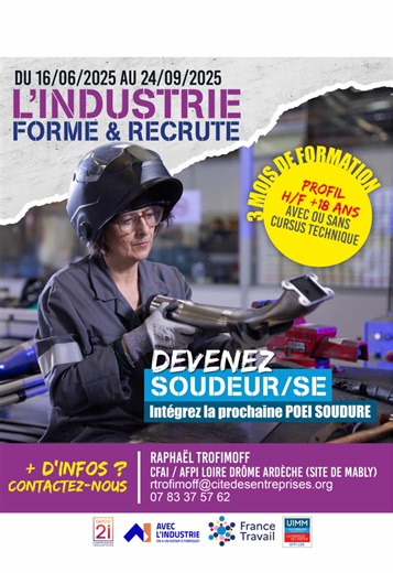 Formation gratuite en soudure à Roanne et Mably