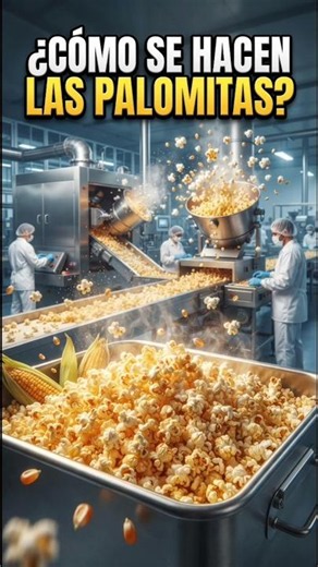 ¿Cómo se Hacen las Palomitas de Maíz? 🍿 | Proceso Completo de Fabricación en Fábrica #Shorts