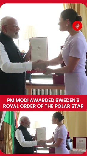 PM Modi Receives Sweden’s Highest Civilian Honour Royal Order of the Polar Star