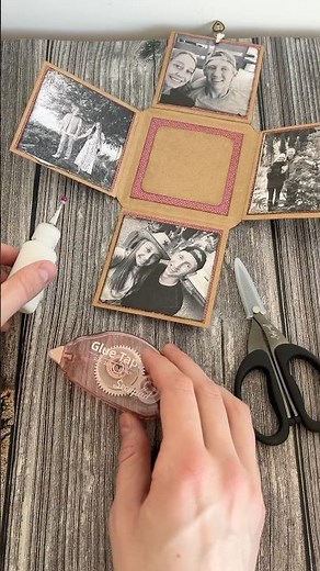 DIY Mini Photo Album #craft #scrapbook #papercraft