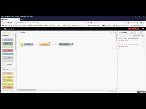 Node Red Zähler mit und ohne Zeitsteuerung