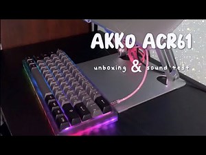 akko acr61 bundle unboxing (black & pink ver)