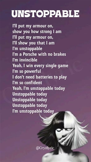 Sia - Unstoppable (Lyrics) #lyrics #unstoppable #sia #songlyrics #viral