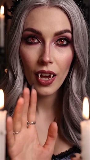 vampire girl fang ASMR mukbang sound tingle satisfaction blood demon ghost dark myth #chillingtales