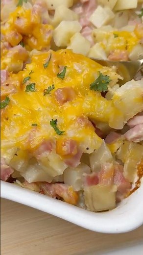 cheesy ham and potato casserole