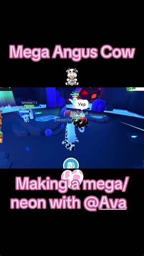 Finally made my Mega Angus Cow Thanks for coming #neon #mega#fun#adoptme#roblox