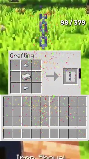 Chain - Item 98/379. 2 iron nuggets + 1 ingot. Hang lanterns, medieval builds #minecraft