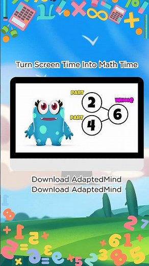 Turn Screen Into Math Time. Download AdaptedMind before the homework meltdown. Download AdaptedMind.