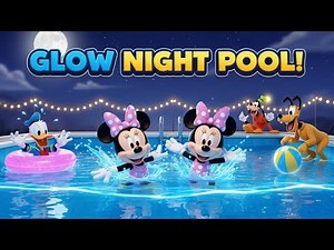Mickey Mouse & Minnie Night Swimming Pool Adventure 🌙💦 | Episode 2 | Kids Cartoon Fun