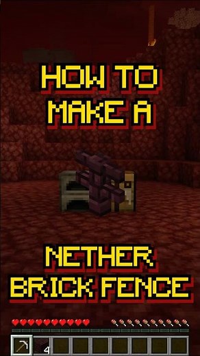 Minecraft: Nether Brick Fence | Fireproof Fence | Recipe 215