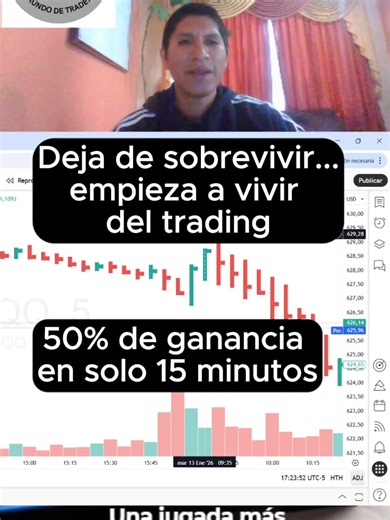 Muchos sobreviven en el trading… pocos saben leer el mercado. Hoy saqué 50% operando QQQ usando MDT: precio barras volumen. Curso GRATIS para la comunidad 24 lecciones – trading real Link en mi perfil. #mundodetraders #stock #dinero #Trading #BTC #xauusd #OPRA #Traders #cursotrading #gratis
