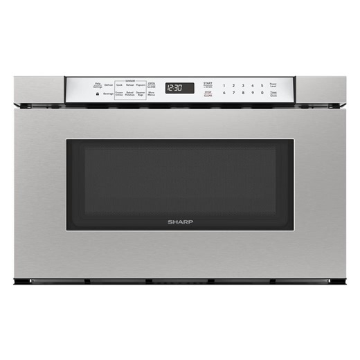 Check The Home Depot's Q&A Before Buying: Sharp 24 in. 1.2 cu. ft. 950-Watt Built-In Microwave Drawer in Stainless Steel with Angled Silver Touch Controls