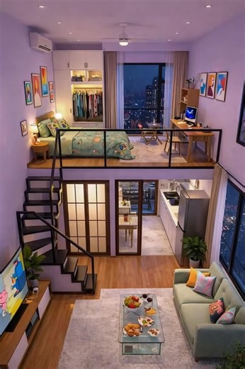 Cozy Loft Living: Modern Studio Apartment Tour