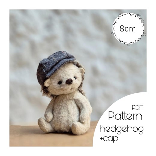Mini Hedgehog in Cap PDF Sewing Pattern - Etsy Canada