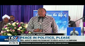 1.5K views · 64 reactions | Peace In Politics, Please: President Uhuru Kenyatta has urged political leaders not to use democracy and freedom of expression to incite voters and create chaos ahead of the August 9 election. #NTVWeekendEdition | NTV Kenya | Facebook