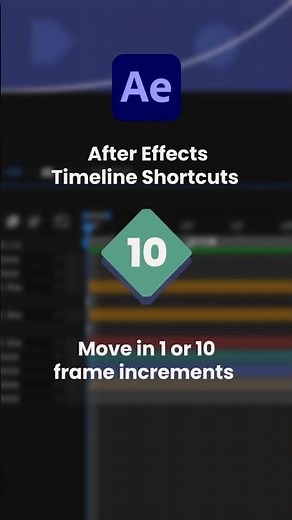 After Effects Timeline Shortcuts 10 - Move In 1/10 Frame Increments | #aftereffectstutorial